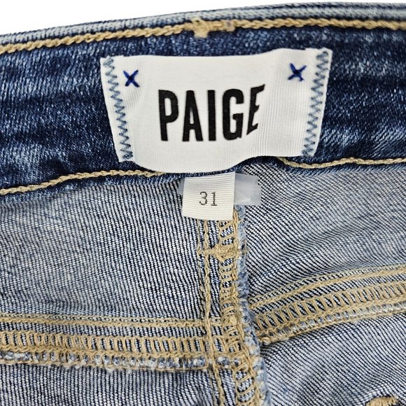 PAIGE HOXTON ANKLE Blue Ankle & Cropped Jeans - Picture 4 of 16